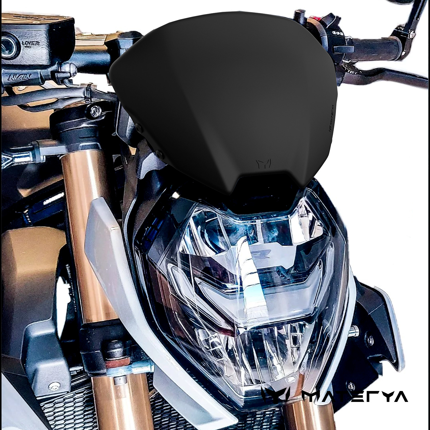 Black Fly Screen Windscreen For BMW S1000R / M1000R 2021-2024 | Sports Windshield | Pre-Drilled